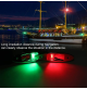LED Navigation light - Green Starboard Light and Red Port Light - Stainless Steel- Complete Set - WK-NL15 -AZLED